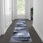 Flash Furniture Gray 2' x 7' Abstract Design Accent Area Rug ACD-RGTRZ863-27-GY-GG